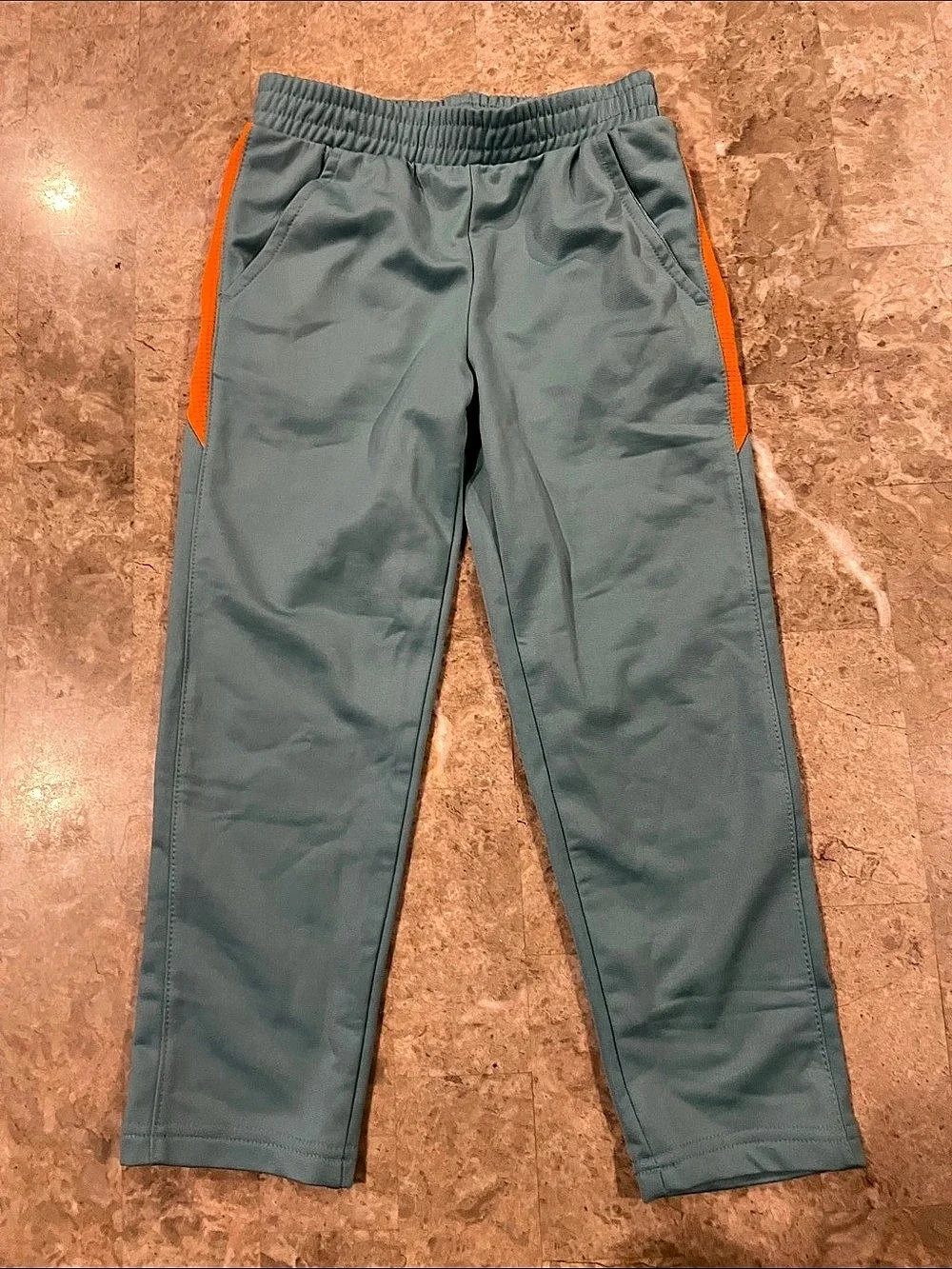 🔥NWT🔥 Kinetic by Class Club Boys turquoise and orange Color Block Athletic Set